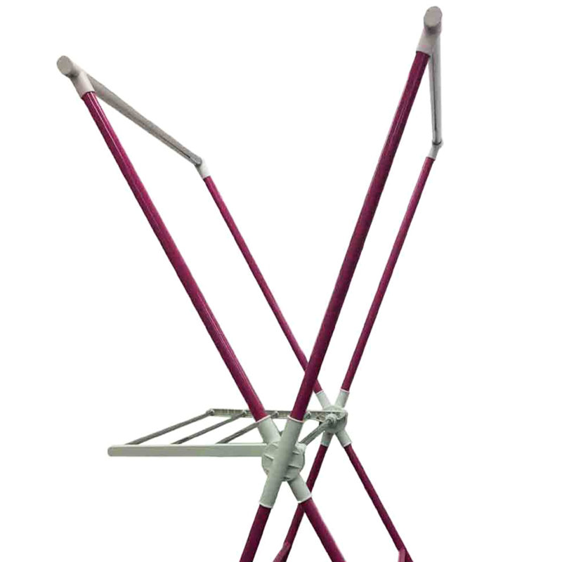 Support à linge de 51 po de hauteur rose - métal et plastique, et support réglable pratique pour le ménage
