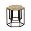 Ensemble de 2 tables gigognes naturelles et noires