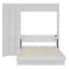 Lit escamotable double pleine grandeur avec tablettes, garde-robe et lumières DEL, blanc-802085583-801129827