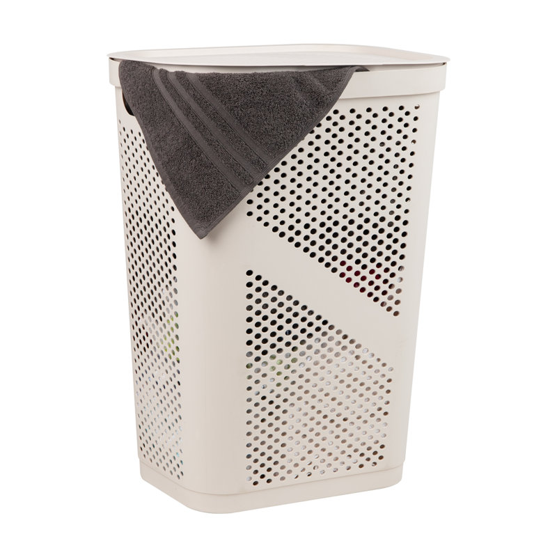 Panier à linge léger et perforé, Ivory