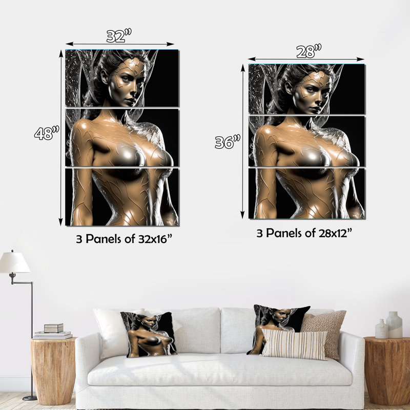 Femme sensuelle «Futuriste», H 32 po x l 48 po x P 1 po