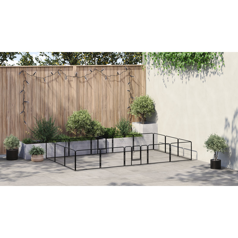 Enclos pour chien en acier Fundin, H 23,6 po