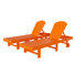 Ensemble de chaises longues inclinables extérieures en poly Lagune