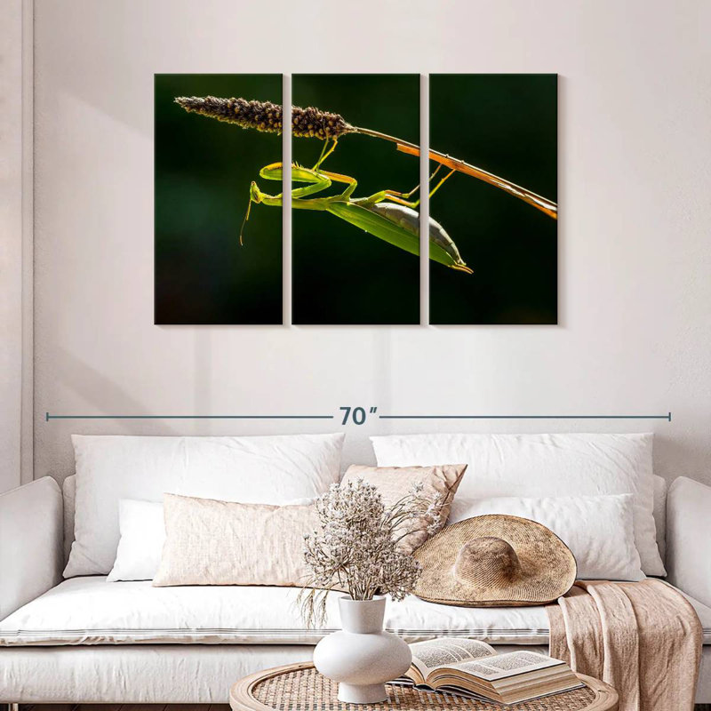 Hanging Praying Mantis, 28" H x 45" W