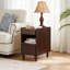 Table de chevet en bois avec tablettes ouvertes à 1 tiroir, petite commode de bureau avec rangement pour tables d'appoint en bois, support de lampe, table de chevet, meuble de salon