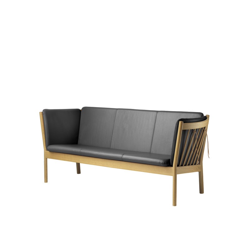 J149 Leather Sofa, Black