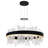 24'' Round Modern LED Chandelier in Black for Dining Room, Foyer, or Living Room – Integrated LED-1200974724-1075517080
