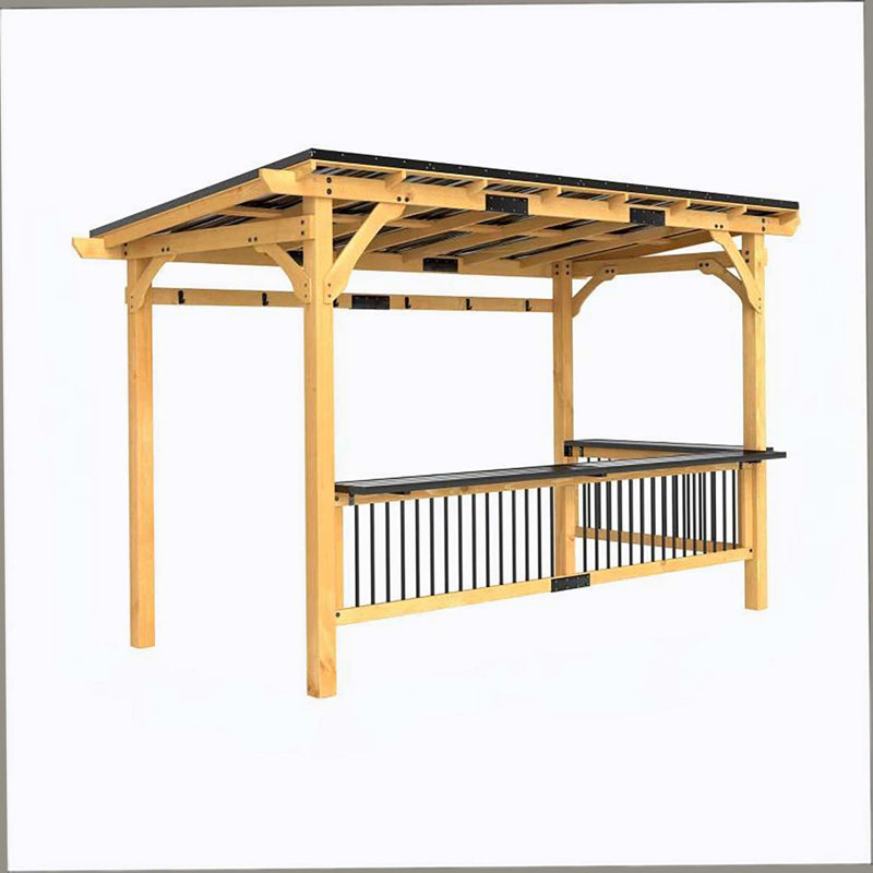 Outdoor Hardtop Grill Gazebo,Wooden BBQ Grill Gazebo