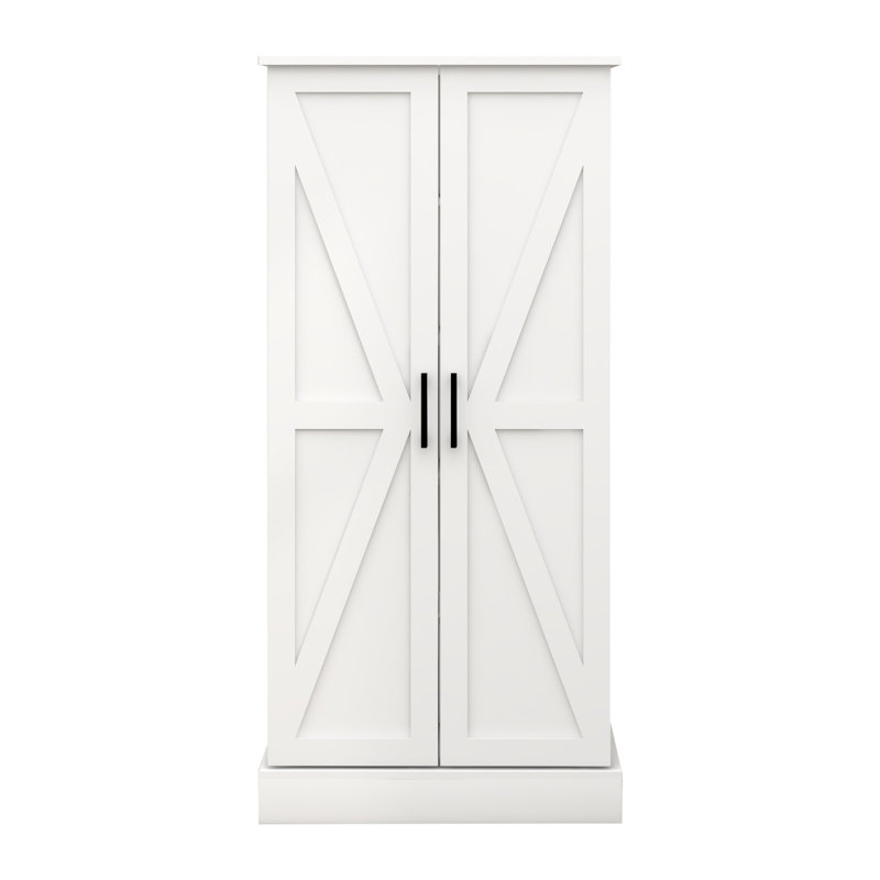 Buffet 50 po à DEL avec garde-manger, armoire autoportante avec 2 portes avec supports et 2 tablettes réglables