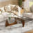 51" Triangle Glass Top Coffee Table With Solid Oak Base, Modern Minimalist Design For Living Room, Scratch-resistant Tempered Glass