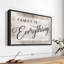 «Family Is Everything Quote», reproduction sur toile-1242580727
