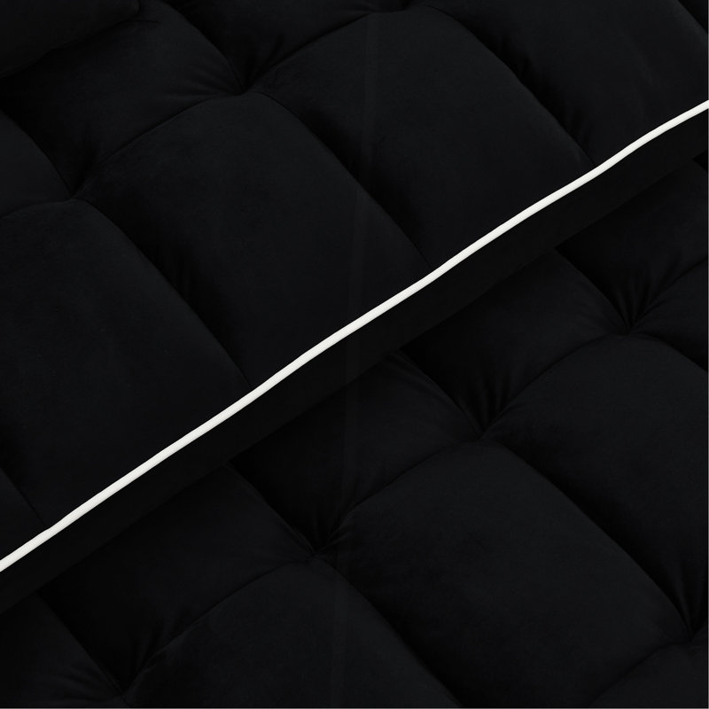 Canapé-lit pliable polyvalent de 55,51 pouces en 3 longueurs, Noir