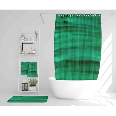 Nawfal Polyester Shower Curtain Set
