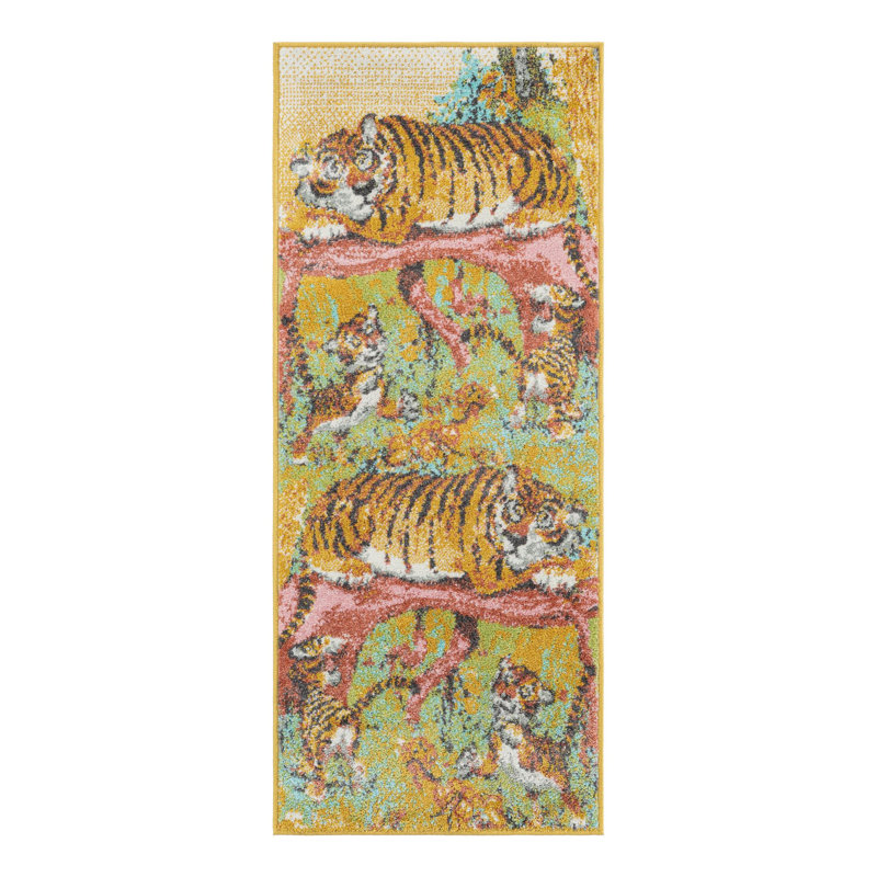 Unique Loom Tigger Whimsy Kids Rug, Runner 2'2" x 5'1"