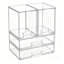 Ensemble de 4 organisateurs de rangement pour biberons en acrylique, tiroir transparent empilable pour comptoir, meuble-lavabo, salle de bain, armoire et garde-manger, 2M2L