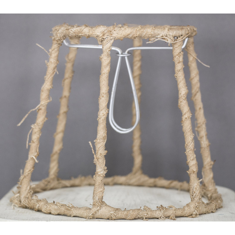 Abat-jour tambour en coton H 5 po (attache) beige