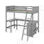 Lit mezzanine simple avec tablettes et bureau-2112855316