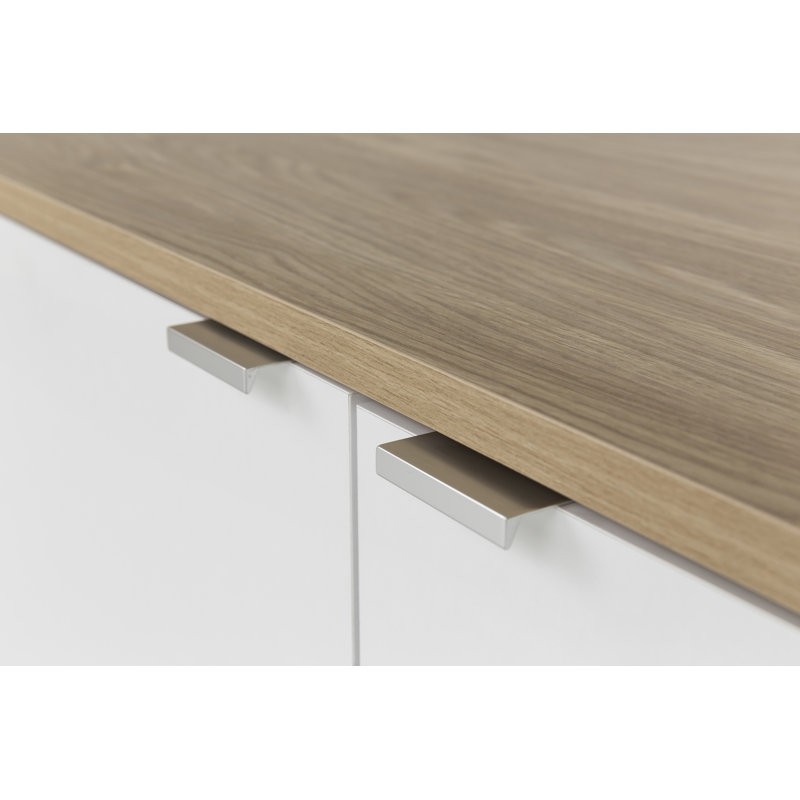 Lakecha 144.5 Cm Wide Sideboard, White/Natural