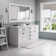 Hartford 72" Carrara White Marble Countertop Bath Vanity in Pure White with Faucet and Mirror