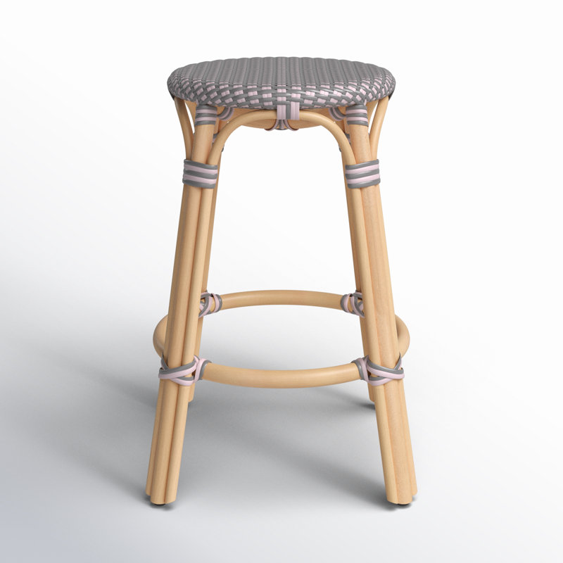 Alastair 24" Rattan Counter Stool - Natural/ Natural Rattan Frame, Counter Stool (24" Seat Height)