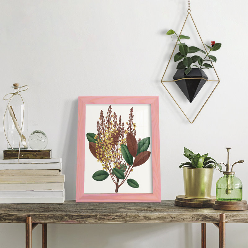 Fall Foliage II, reproduction d'art encadrée, H 11 po x l 9 po x P 1 po, Rose