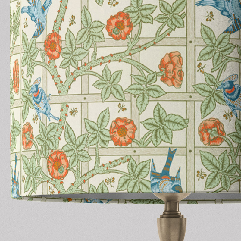 Abat-jour en treillis William Morris, H 10 po x l 12 po x P 12 po