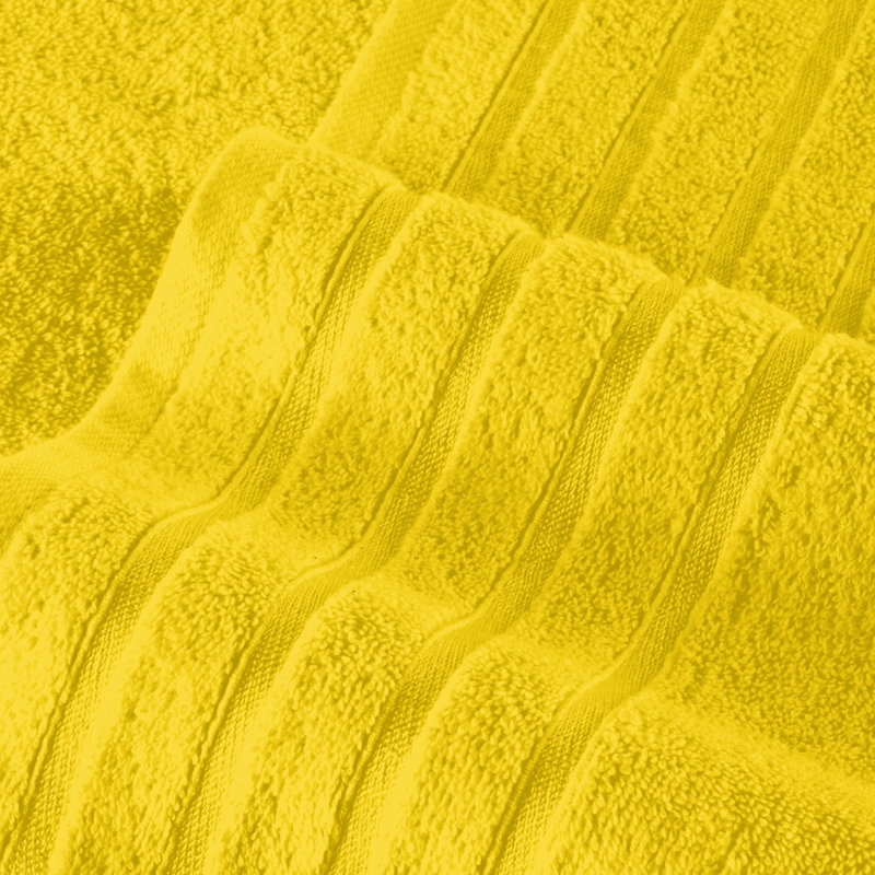 Elegant Comfort 100% Turkish Cotton 4-Piece Towel Set – Ultra Soft, Highly Absorbent, Quick Dry Bathroom Towels, Yellow