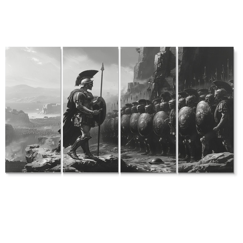 Glatha - Armée, ensemble d'art sur toile, H 32 po x l 64 po
