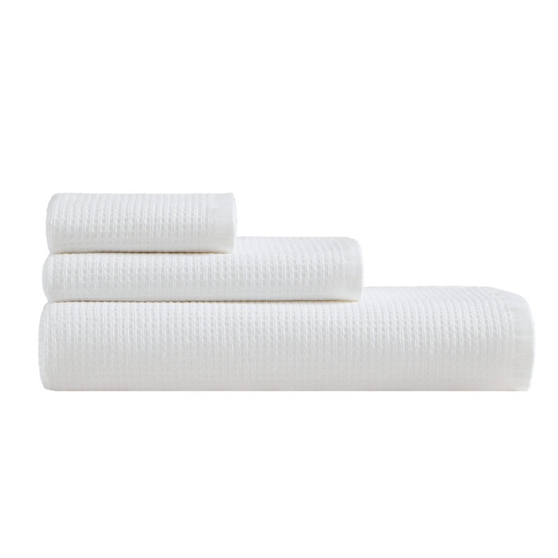 Ensemble de serviettes en coton Calvin Klein Eternity, Blanc, Ensemble 3 serviettes de bain