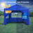 10X 10Ft Pop Up Gazebo Canopy Tent Removable Sidewall With Zipper,2Pcs Sidewall With Windows,With 4Pcs Weight Sand Bag,With Carry Bag-Blue-125149535