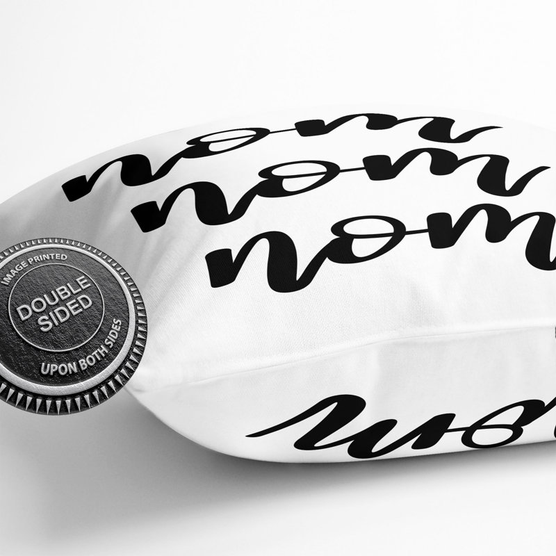 Nom Nom Nom V2 Square Throw Cushion, 55cm H x 55cm W x 20cm D
