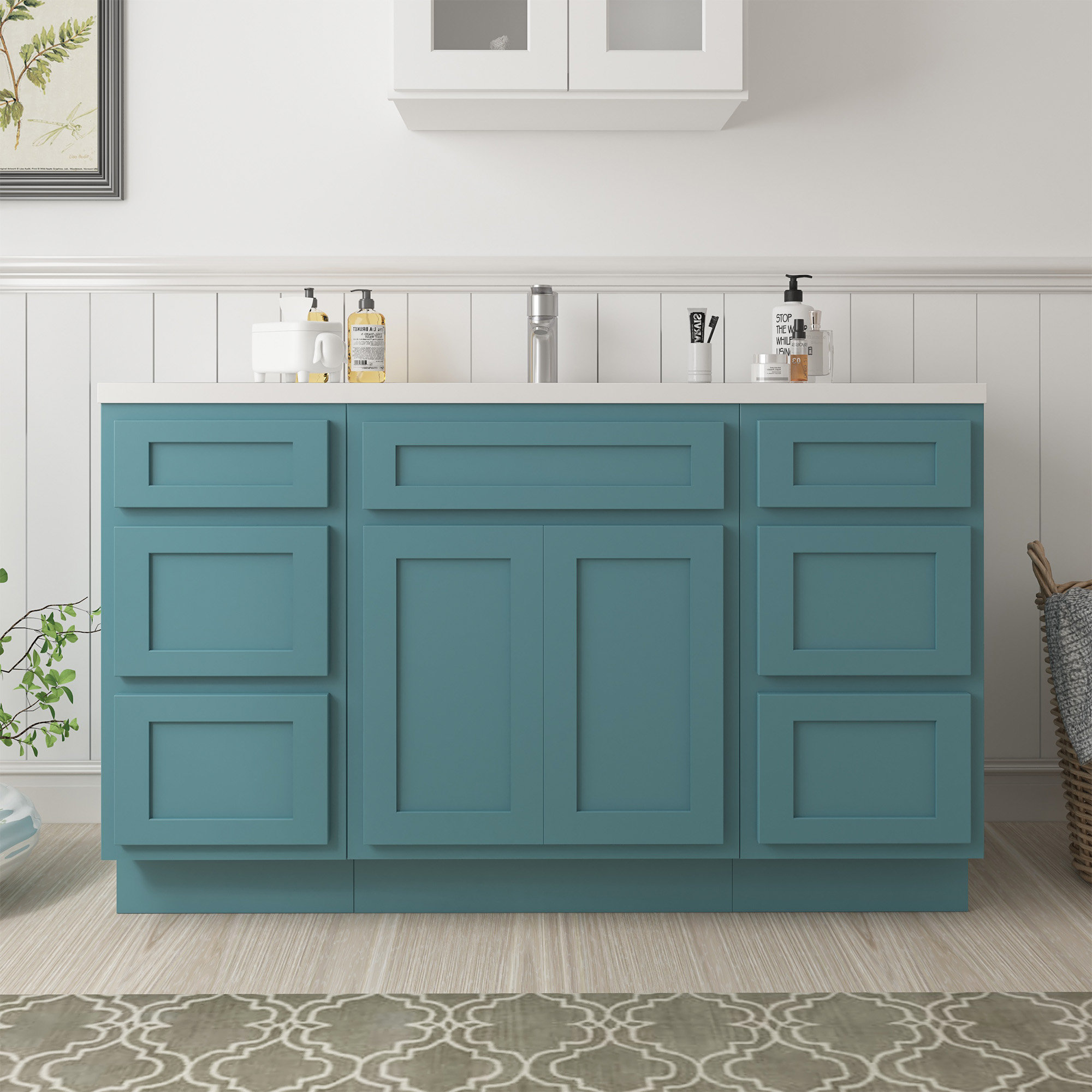 Home Beyond 54'' Single Bathroom Vanity Base Only | Wayfair