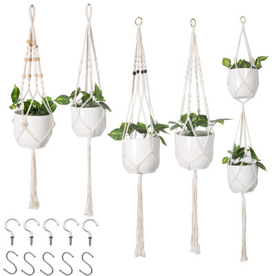 Lunasha 5 Pieces Macrame Plant Hanger
