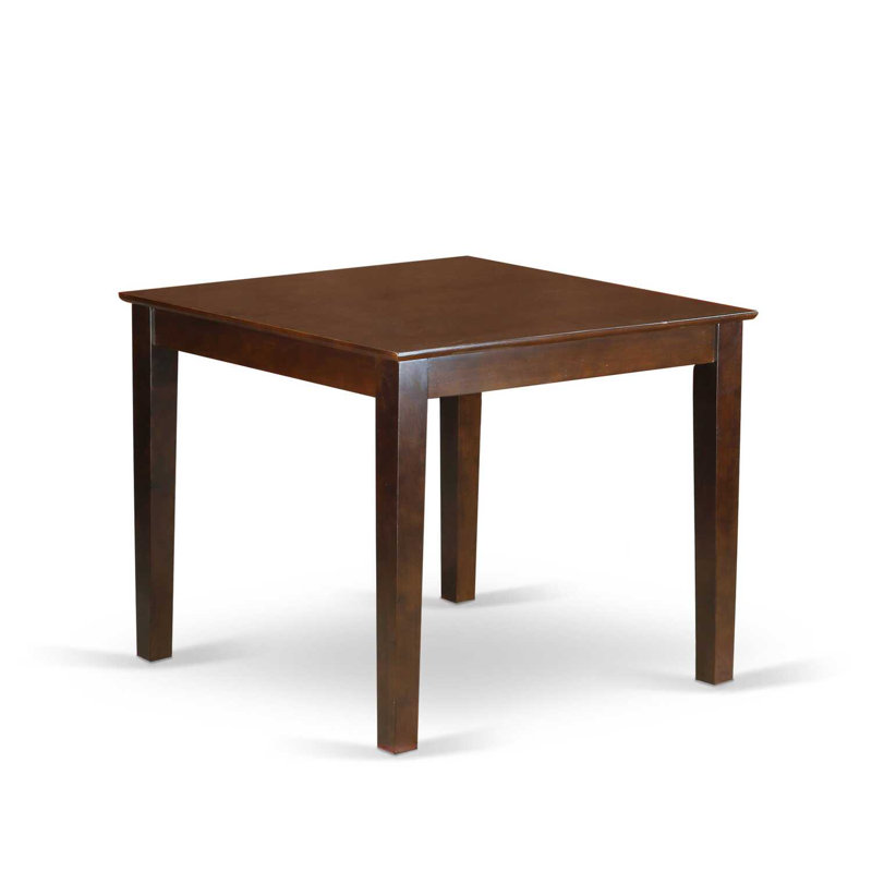 5 Piece Kitchen Table Set for 4 Includes a Square Dining Room Table and 4 Solid Wood Seat Chairs, Mahogany, Mahogany