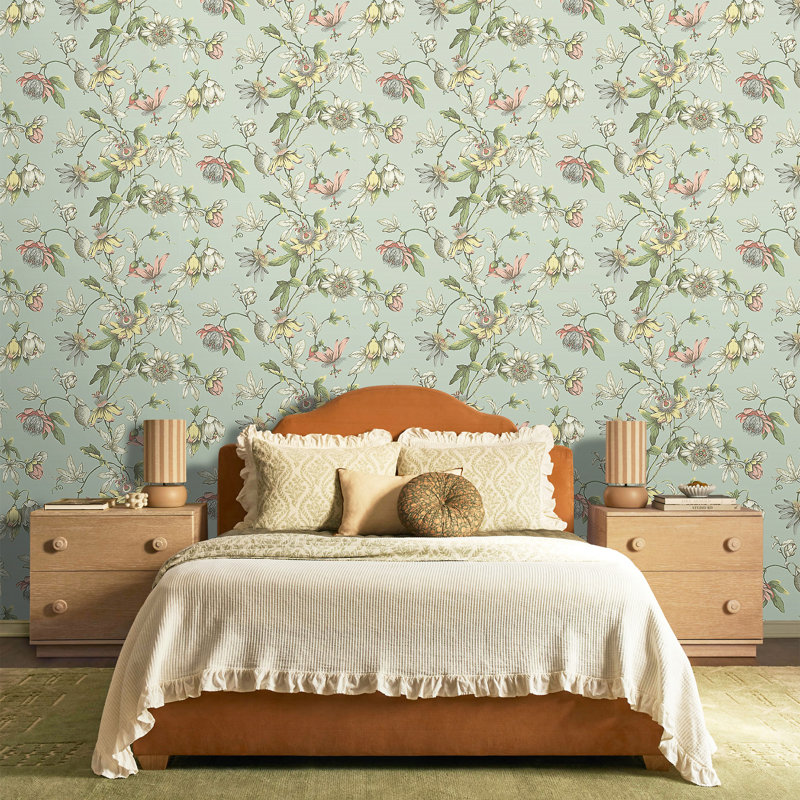 Rouleau de toile Passion Flower, Vert clair, 60.77 sq. ft