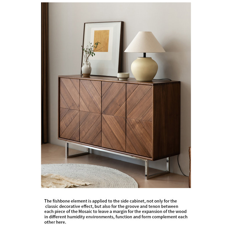 All Solid Wood Simple Accent Cabinet