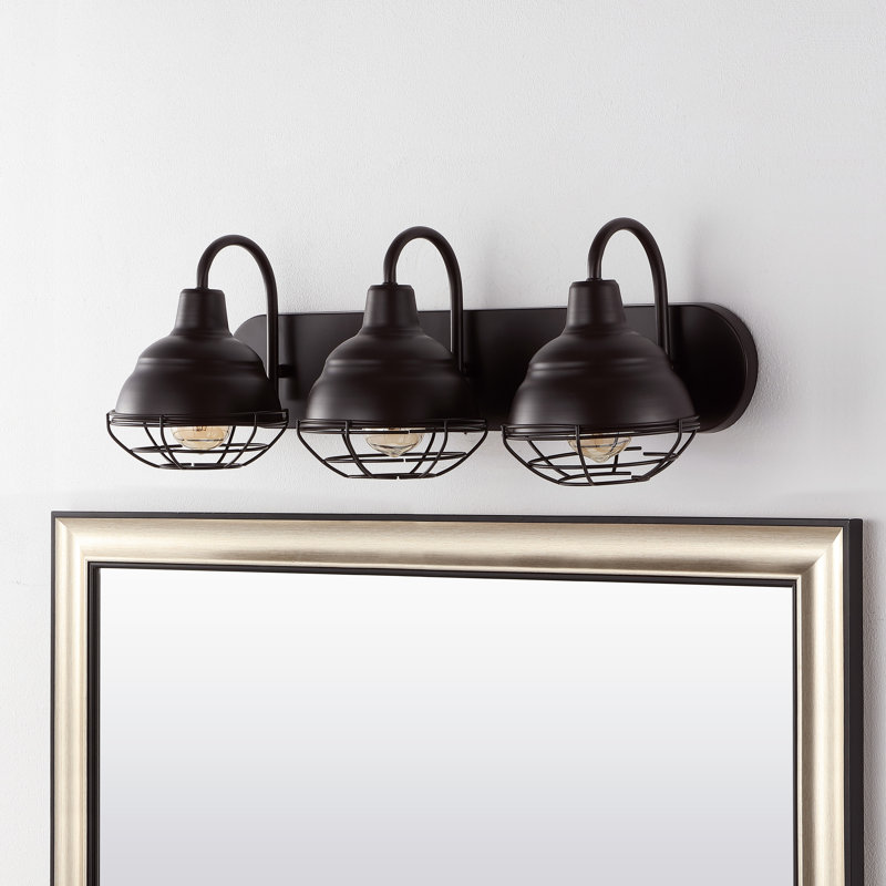 Antigona Industrial Farmhouse Iron LED Vanity, Oil Rubbed Bronze