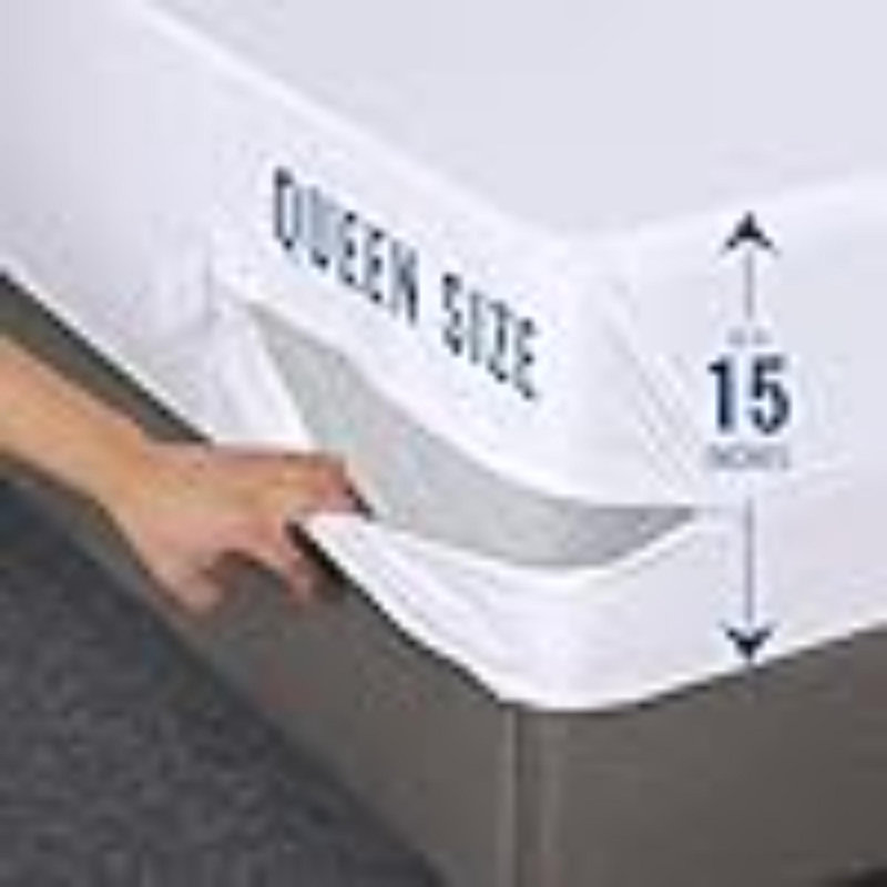 Protège-matelas à fermeture à glissière pour grand lit (paquet de 2), imperméable à 100%, protège-matelas anti-acariens et anti-punaises, couvre-matelas absorbant à 6 côtés