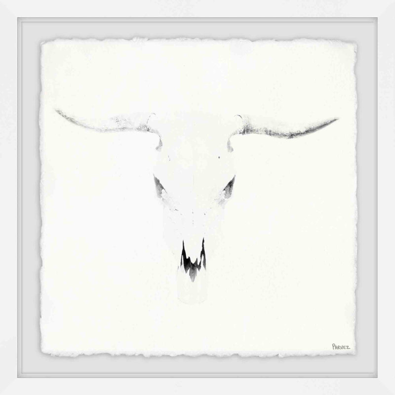 «Bleached Horns», reproduction d'art encadrée, H 12 po x l 12 po x P 1,5 po
