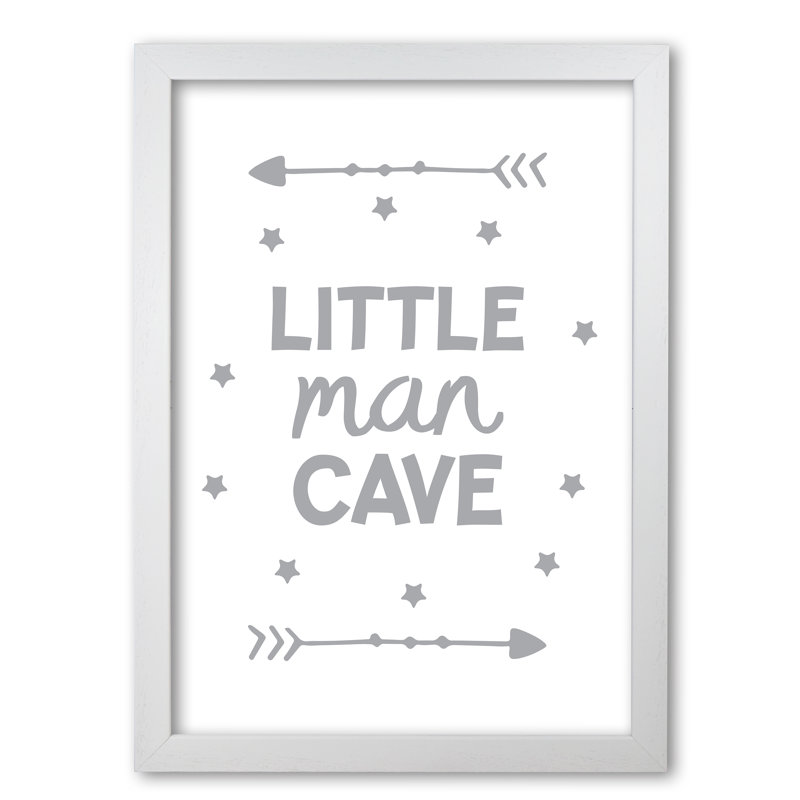 Little Man Cave Arrows - Print, 42 cm H x 30 cm W x 5 cm D, White Grain Frame