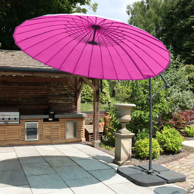 3m Shanghai Cantilever Parasol, Pink