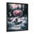Impression noire sur toile encadrée
