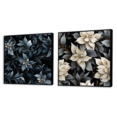 Totnes - Abstract Botanicals Square Collage Set Of 2