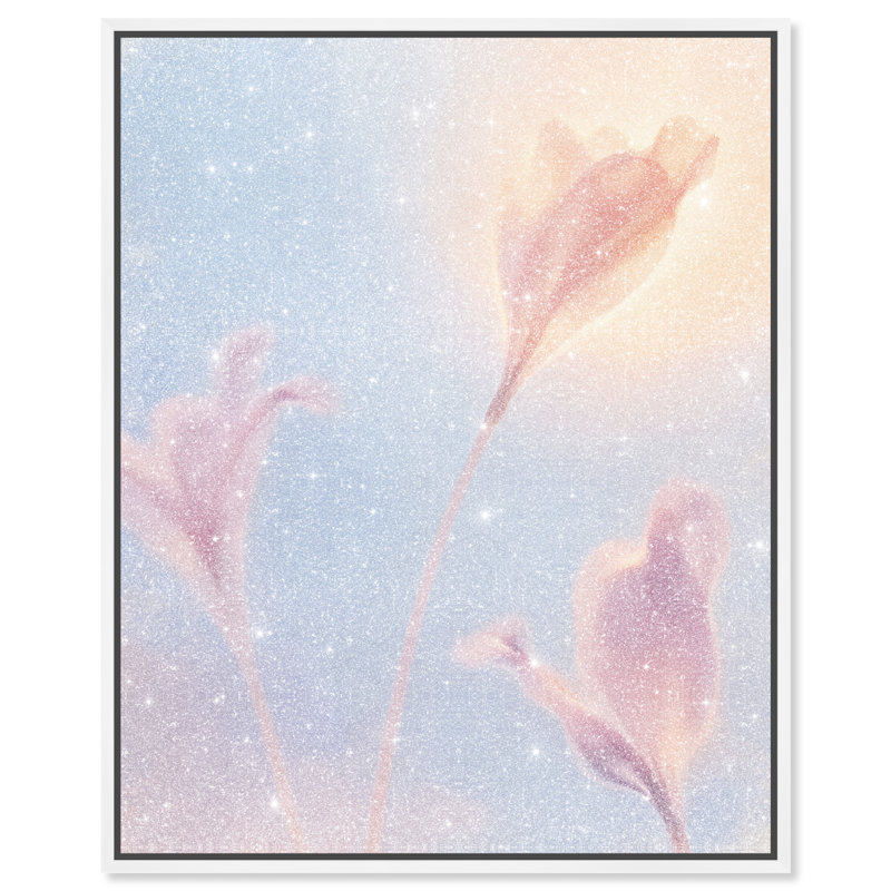 Spring Morning Haze Print by Oliver Gal, 37"H x 46"W, White Floater Frame