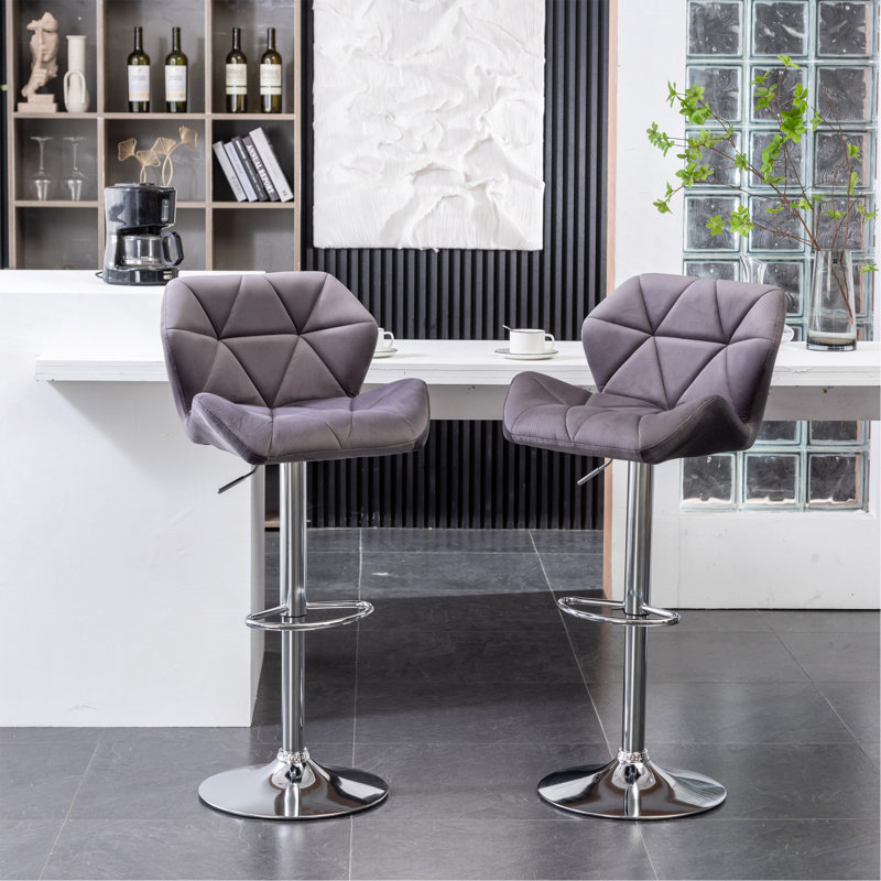 Tabouret de bar Breni, Gris