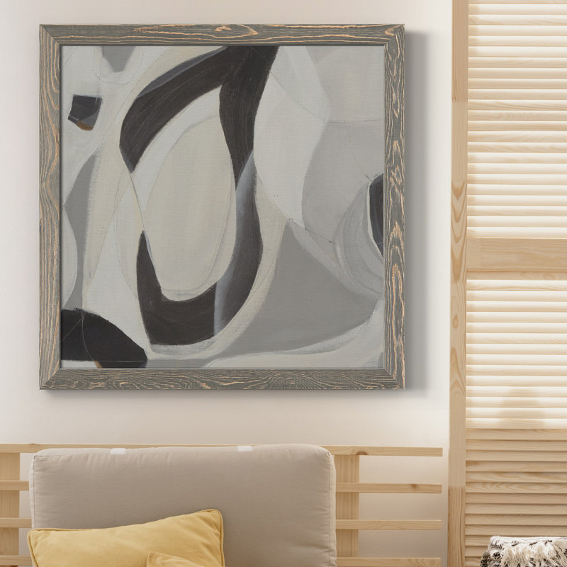 La toile encadrée de qualité supérieure - prête à être accrochée, H 27,5 po x l 27,5 po x P 1,5 po, Cadre gris