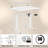 Electric Height Adjustable Standing Desk With 2 Hooks, 4 Lockable Casters-666096322-666695733