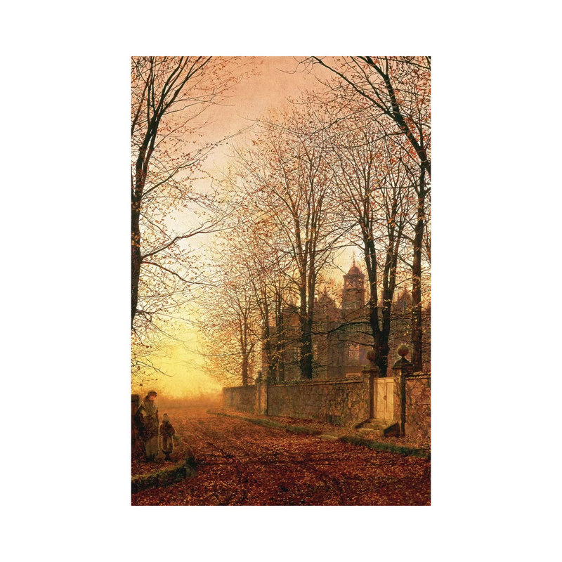 In The Golden Olden Time, C.1870 by John Atkinson Grimshaw - Wrapped Canvas Print, 20.32 cm H x 30.48 cm W