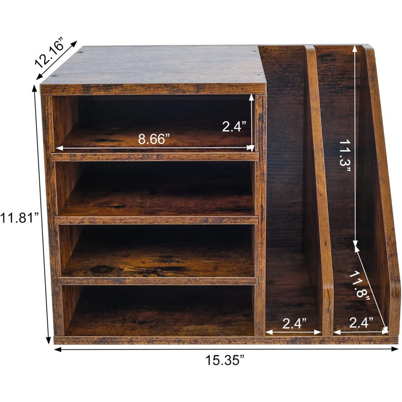 Porte-classeur en bois pour classeur de courrier