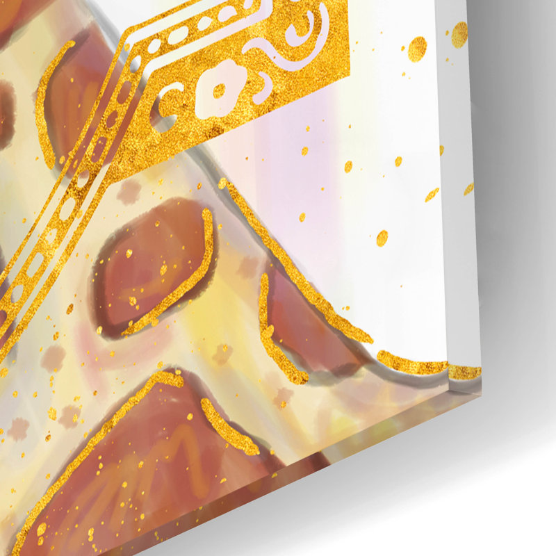 «Gilded Safari 3» par Holli Conger, art mural en verre acrylique, H 16 po x l 12 po x P 0,13 po